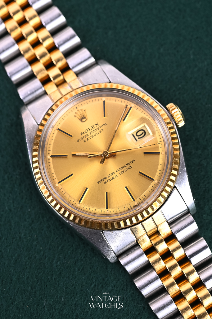 [2246] Rolex Datejust 1601 Gold And Steel 