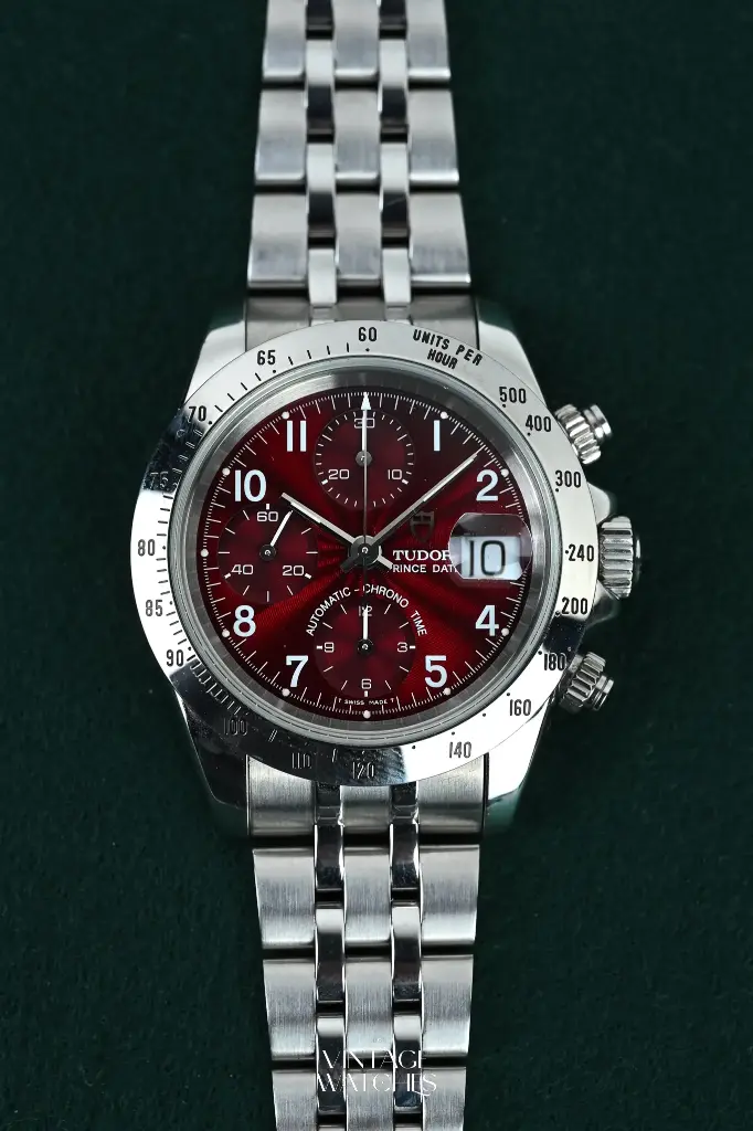 Rare Tudor Prince Date Chronograph 79280 Bordeau Dial 