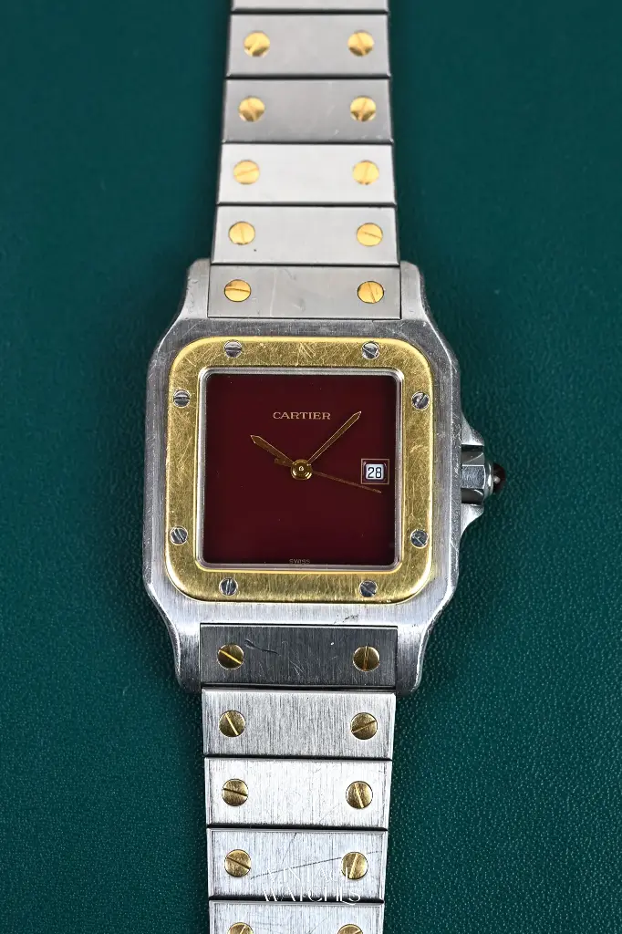 Cartier Santos 2961  Burgundy Dial