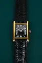 Cartier Lady Tank Black Roman Dial 