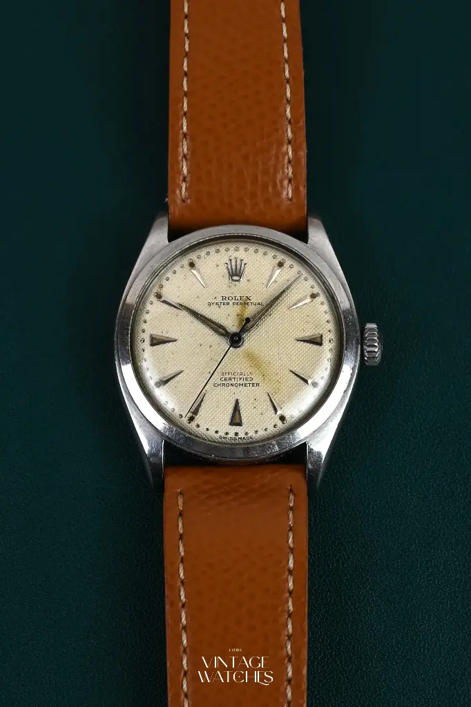 Rolex Oyster Perpetual 6084 Waffle Dial With Red "Officially" 