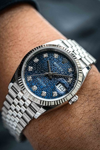 [1333] Rolex Datejust Blue Jubilee Dial 126234