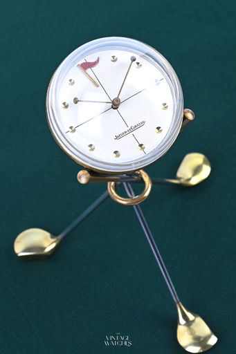 [2238] RARE Jaeger-LeCoultre -  Pendule De Bureau GOLF