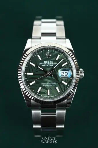 [2288] Rolex Datejust Green Palm Motif 126234