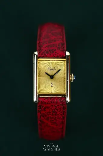 [2307] Cartier Tank Lady Guilloché Dial 