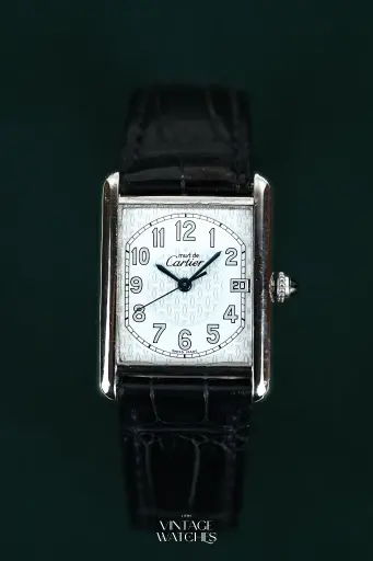 [2308] Cartier Tank Argent 2414